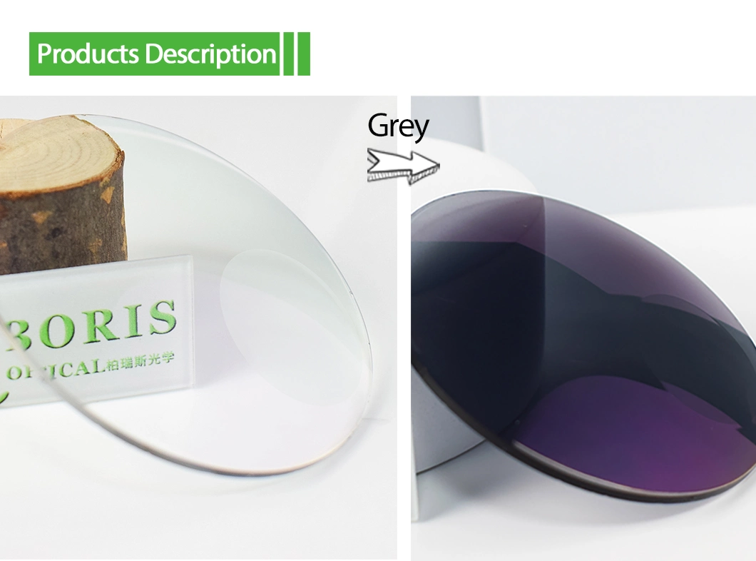 1.56 Photochromic Grey Invisible Hc Optical Lens